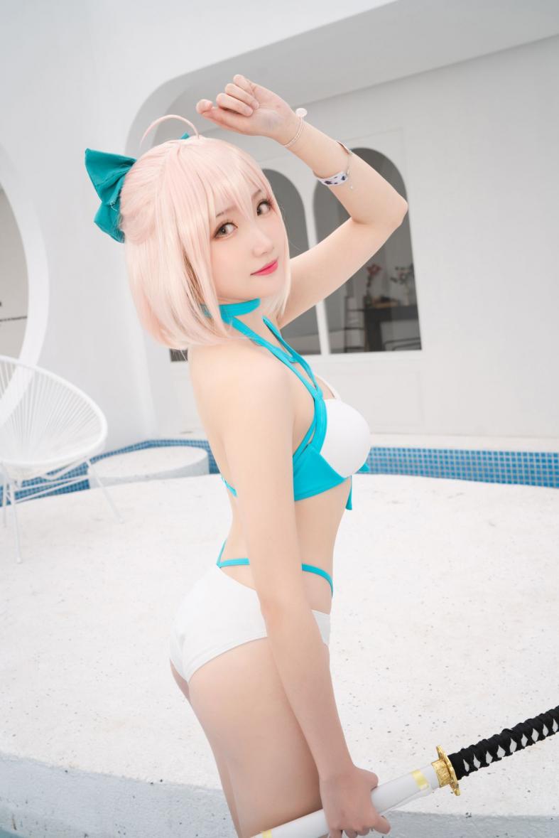 动漫Coser@瓜希酱 总司水着满破 [26P115MB] - 图片7