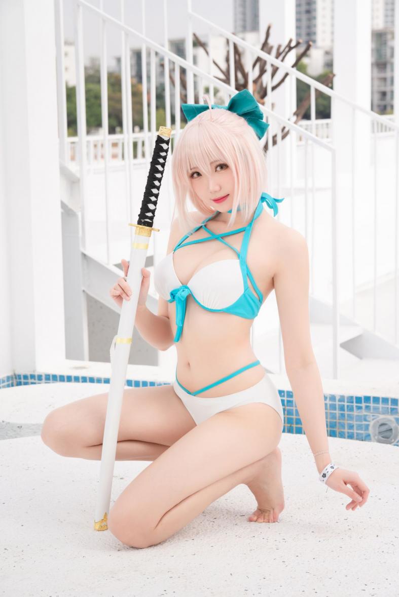 动漫Coser@瓜希酱 总司水着满破 [26P115MB] - 图片3