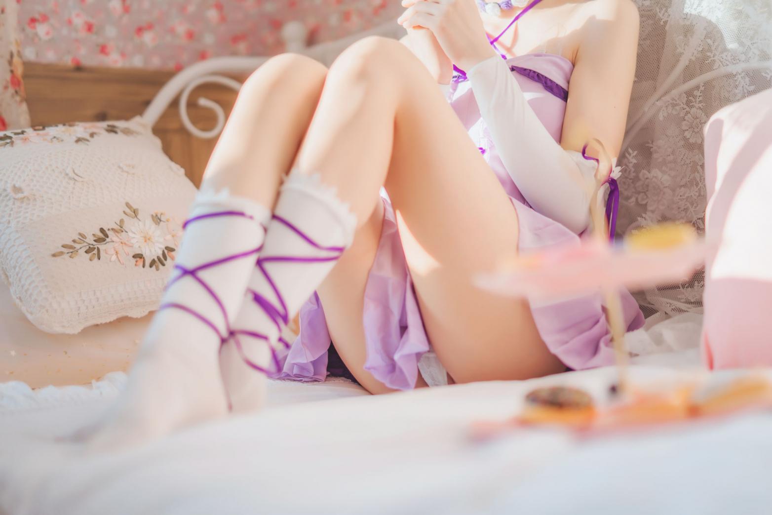 人气Coser@桜桃喵 蕾姆小睡裙 [40P639MB] - 图片3