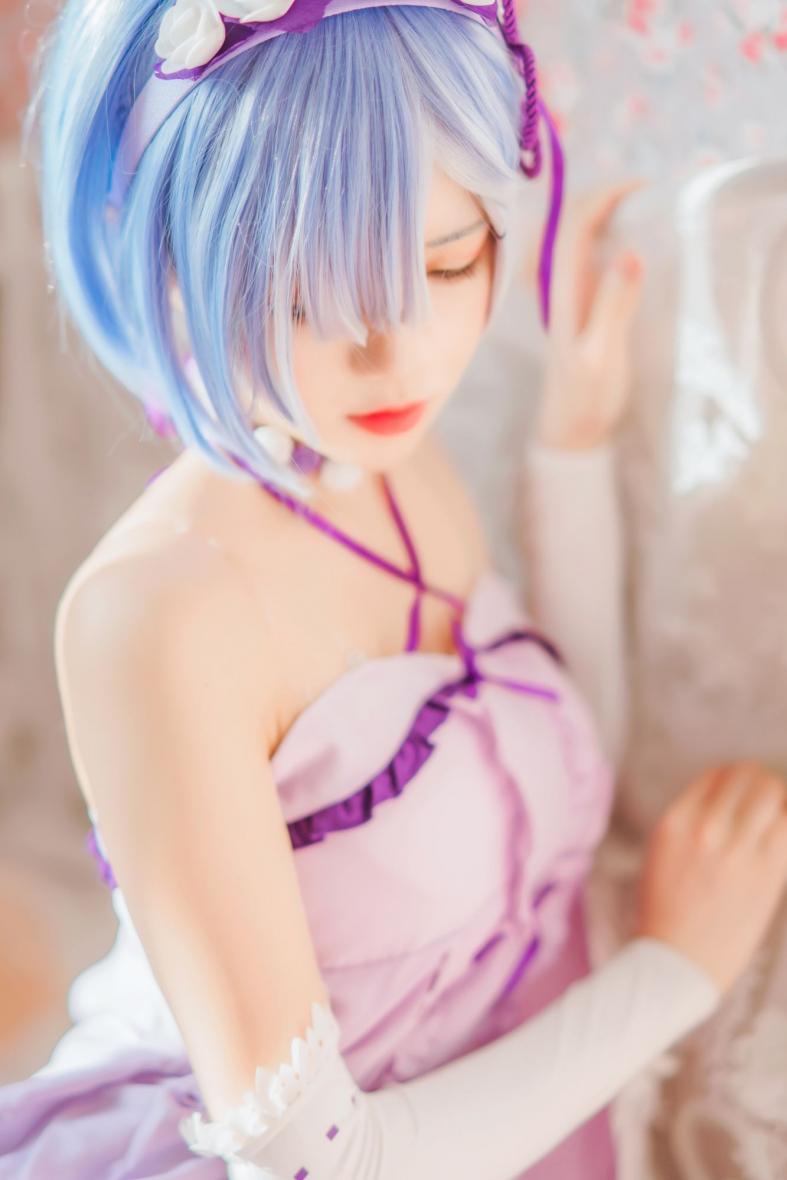 人气Coser@桜桃喵 蕾姆小睡裙 [40P639MB] - 图片5