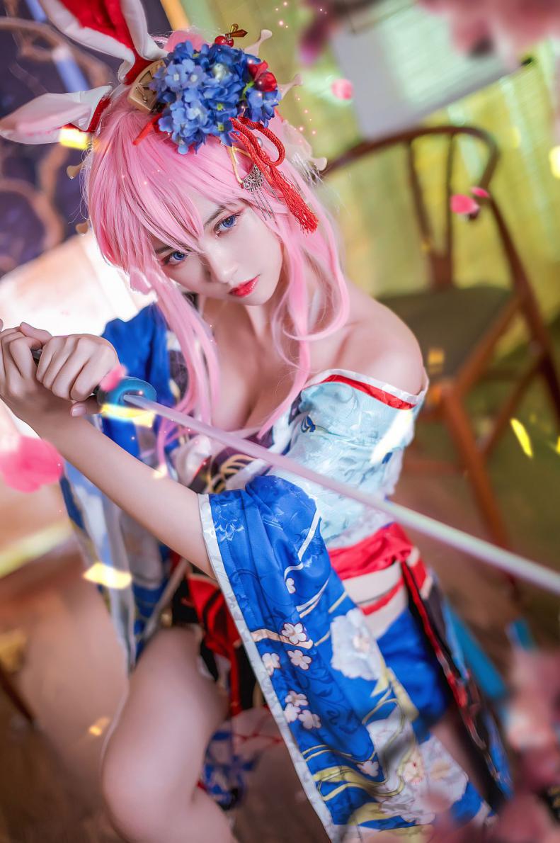 人气动漫Coser@鳗鱼霏儿 八重樱花魁 [12P202MB] - 图片3