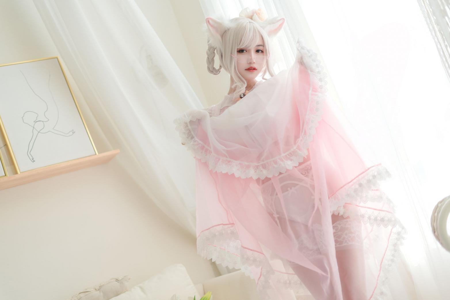 人气Coser@小仓千代 透明女仆粉色 [24P268MB] - 图片6