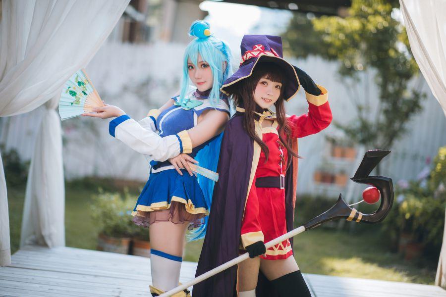 动漫Coser@瓜希酱 阿库娅单人+与惠惠双人 [18P115MB] - 图片4