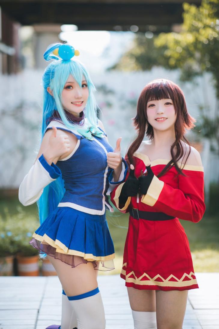 动漫Coser@瓜希酱 阿库娅单人+与惠惠双人 [18P115MB] - 图片7