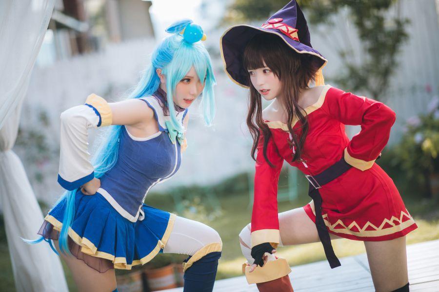 动漫Coser@瓜希酱 阿库娅单人+与惠惠双人 [18P115MB] - 图片6