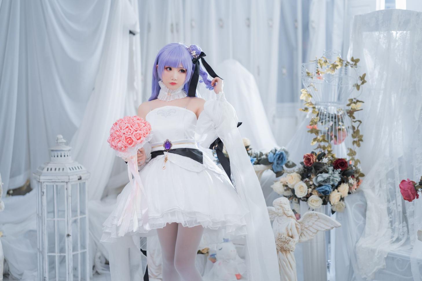 人气动漫Coser@面饼仙儿 独角兽婚纱 [14P129MB]