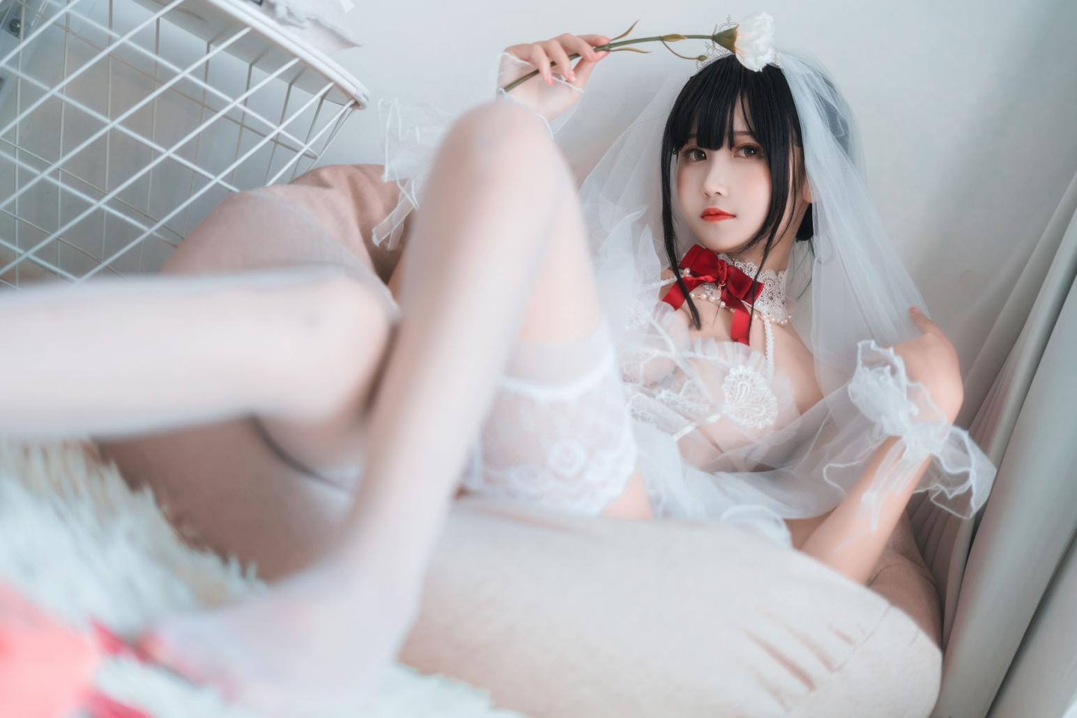 知名动漫博主@三度_69 婚纱孔雀翎 [24P388MB] - 图片3