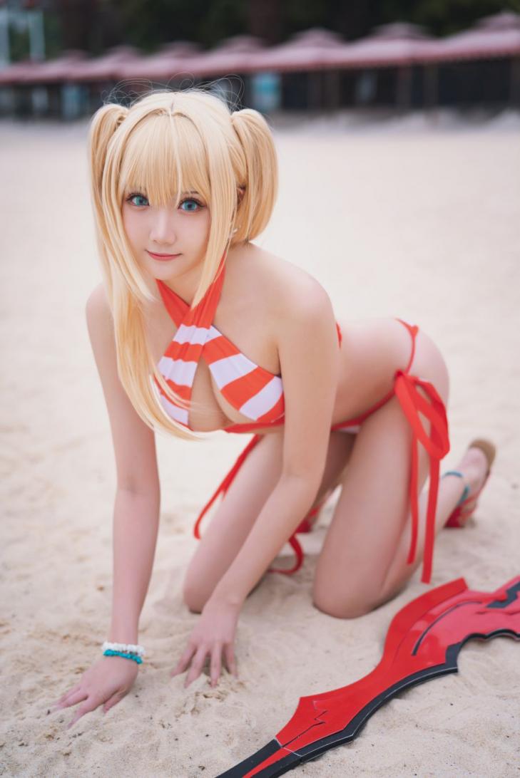 动漫Coser@瓜希酱 尼禄水着 [20P91MB] - 图片8