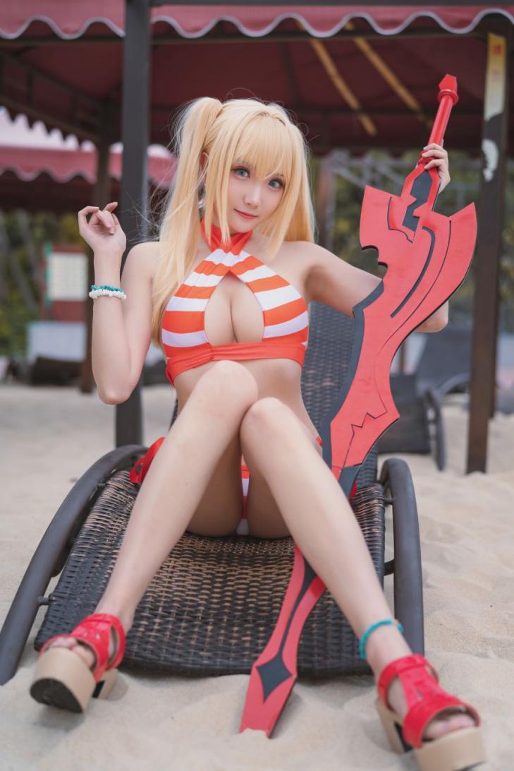动漫Coser@瓜希酱 尼禄水着 [20P91MB]