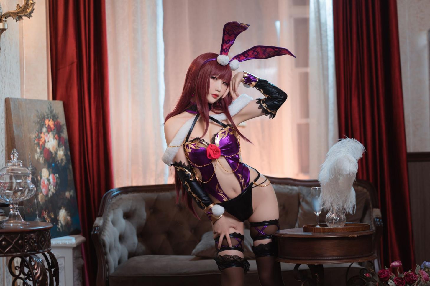 人气动漫Coser@面饼仙儿 斯卡哈兔女郎 [26P314MB] - 图片2