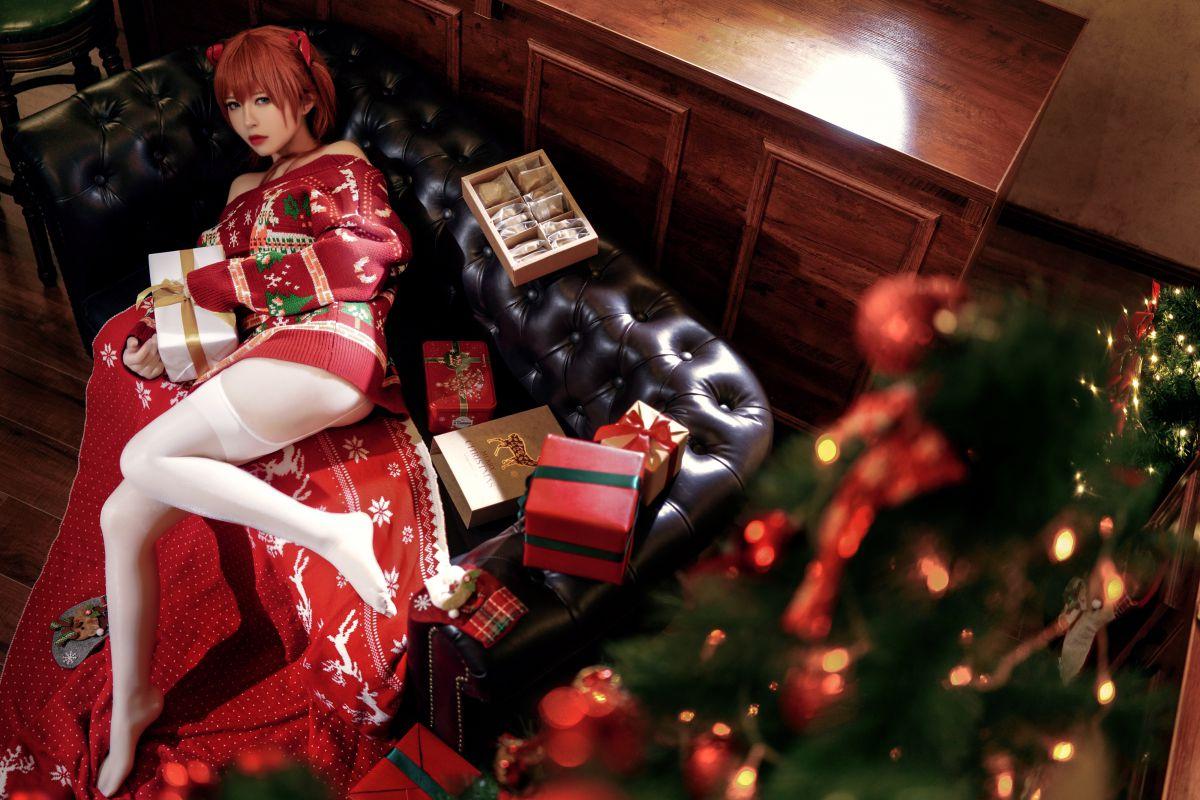 微博人气Coser@半半子 式波 ASUKA Christmas [40P153MB] - 图片3