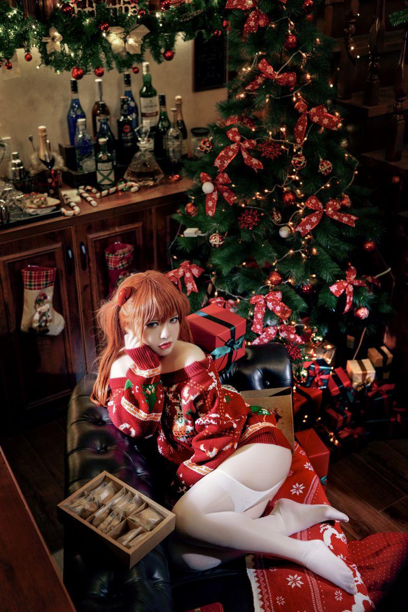 微博人气Coser@半半子 式波 ASUKA Christmas [40P153MB] - 图片5