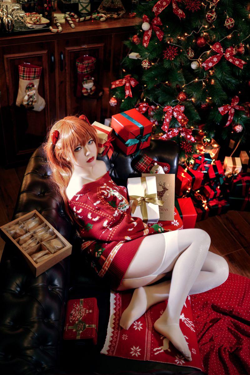 微博人气Coser@半半子 式波 ASUKA Christmas [40P153MB] - 图片4