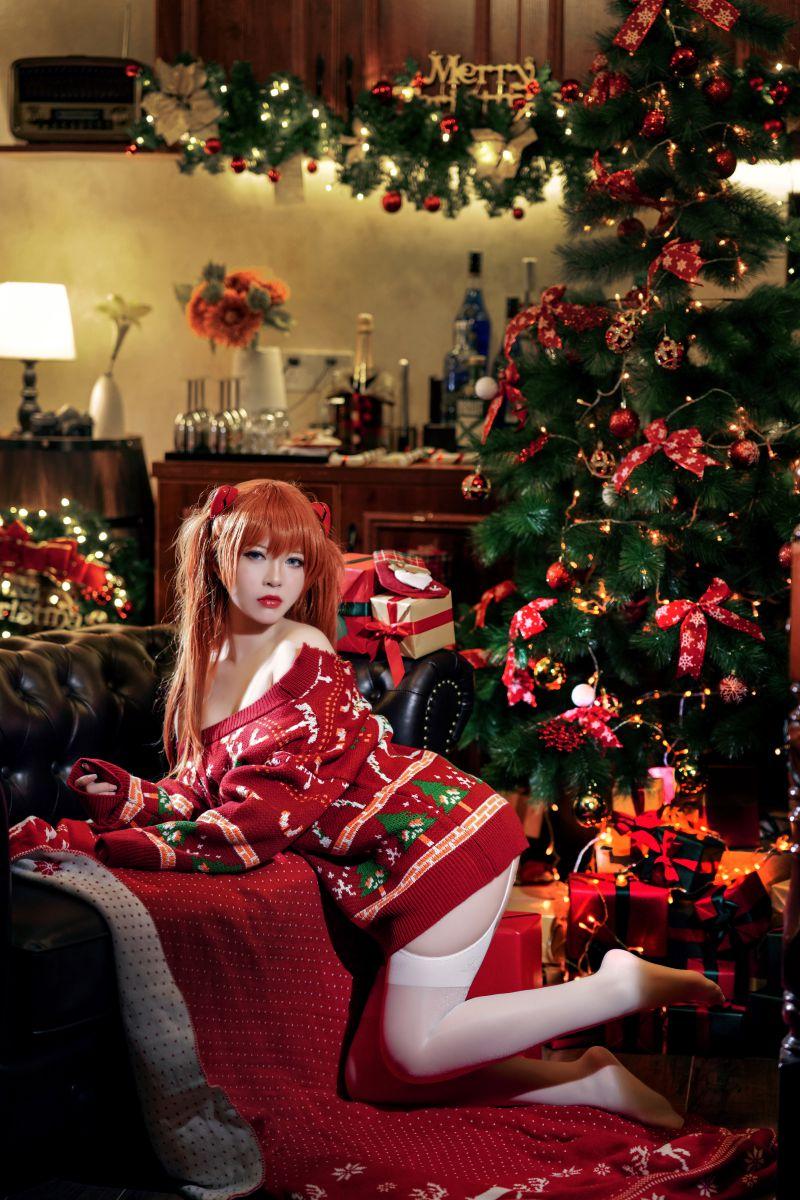 微博人气Coser@半半子 式波 ASUKA Christmas [40P153MB] - 图片2