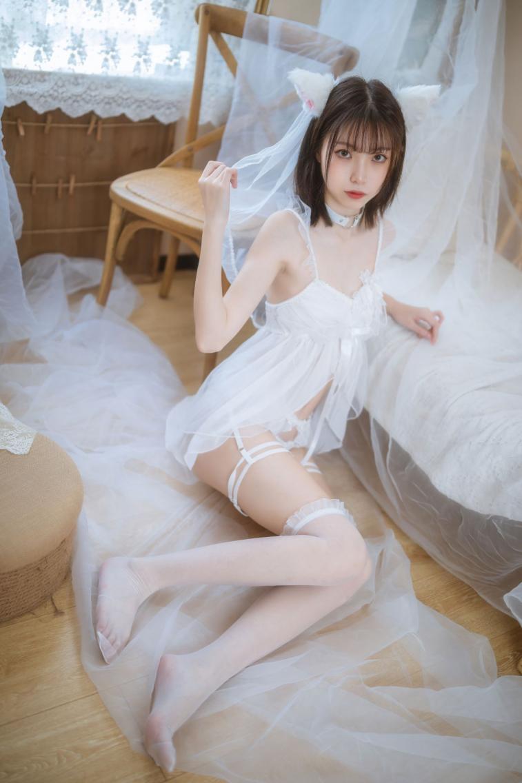[许岚LAN] 猫娘白裙 - 图片4