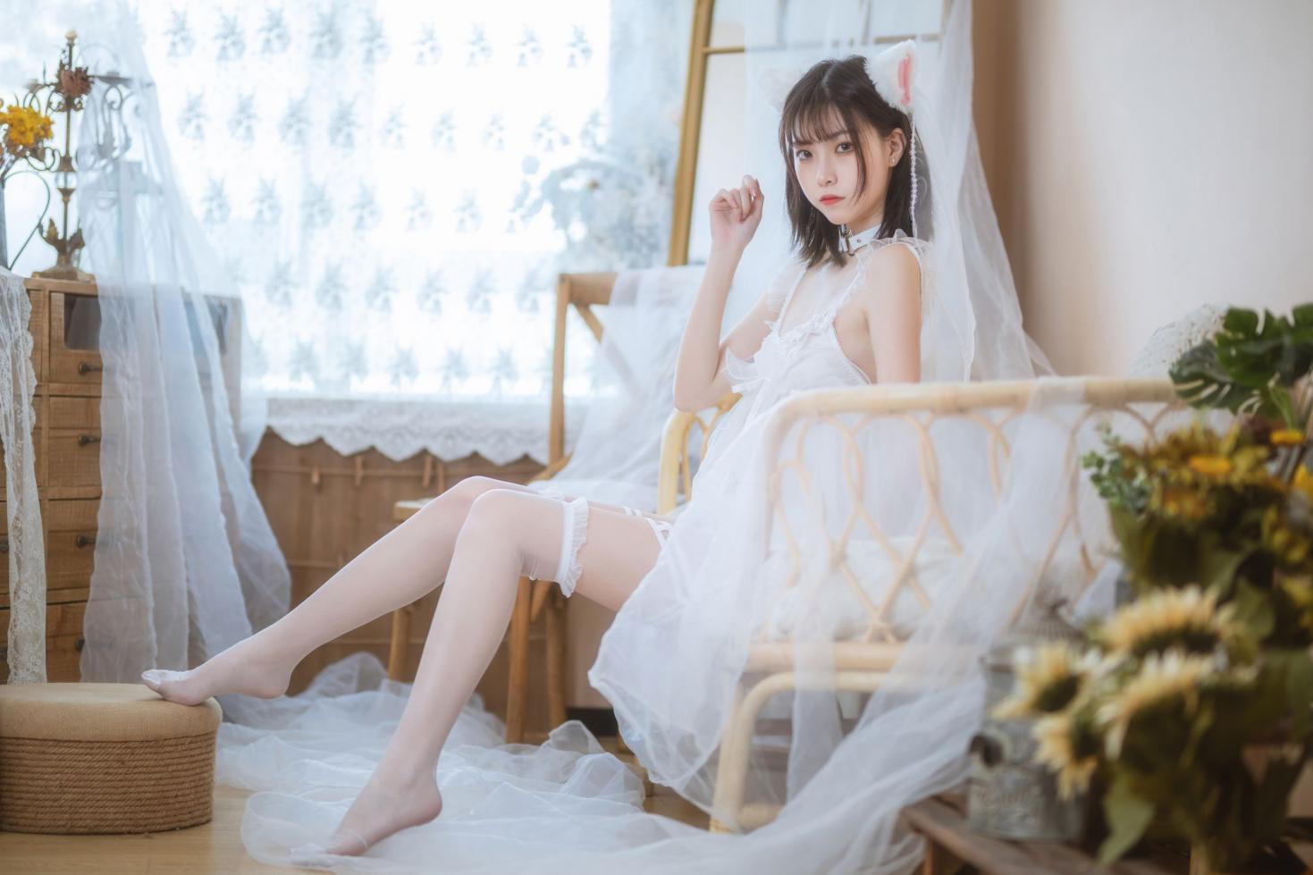 [许岚LAN] 猫娘白裙 - 图片7