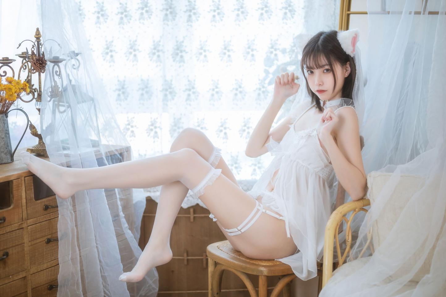 [许岚LAN] 猫娘白裙 - 图片2