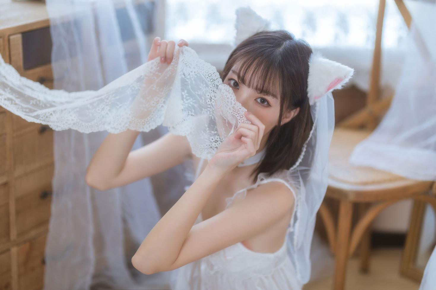 [许岚LAN] 猫娘白裙 - 图片5