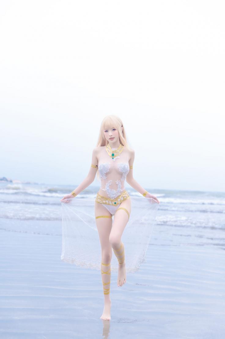 知名动漫博主@清水由乃 玛丽萝丝 白色泳衣 [33P355MB] - 图片3