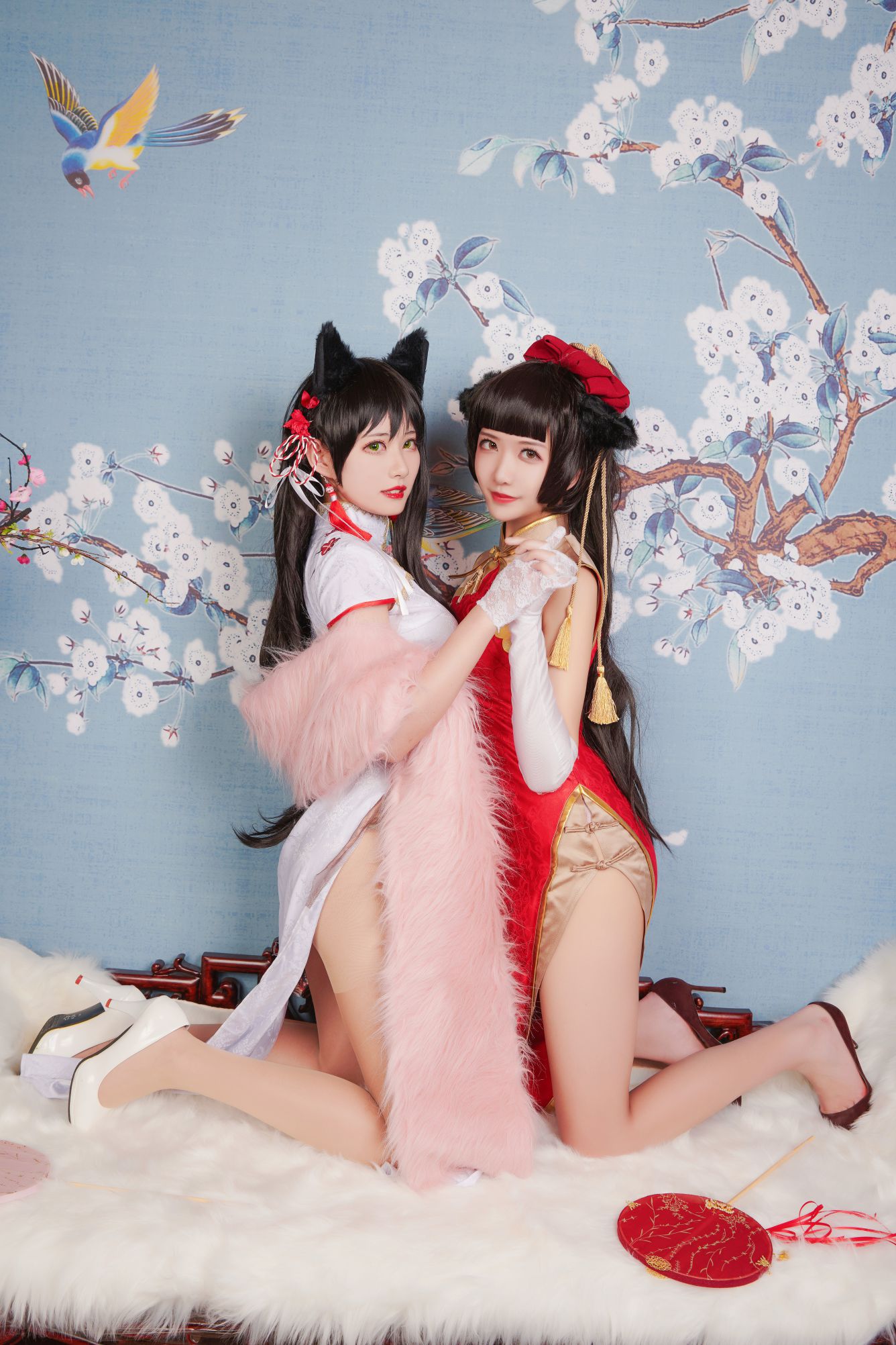 [源纱希喵喵喵] - 源纱希喵喵喵&Meiyi_烛墨 犬獒旗袍 [157 MB] - 图片2