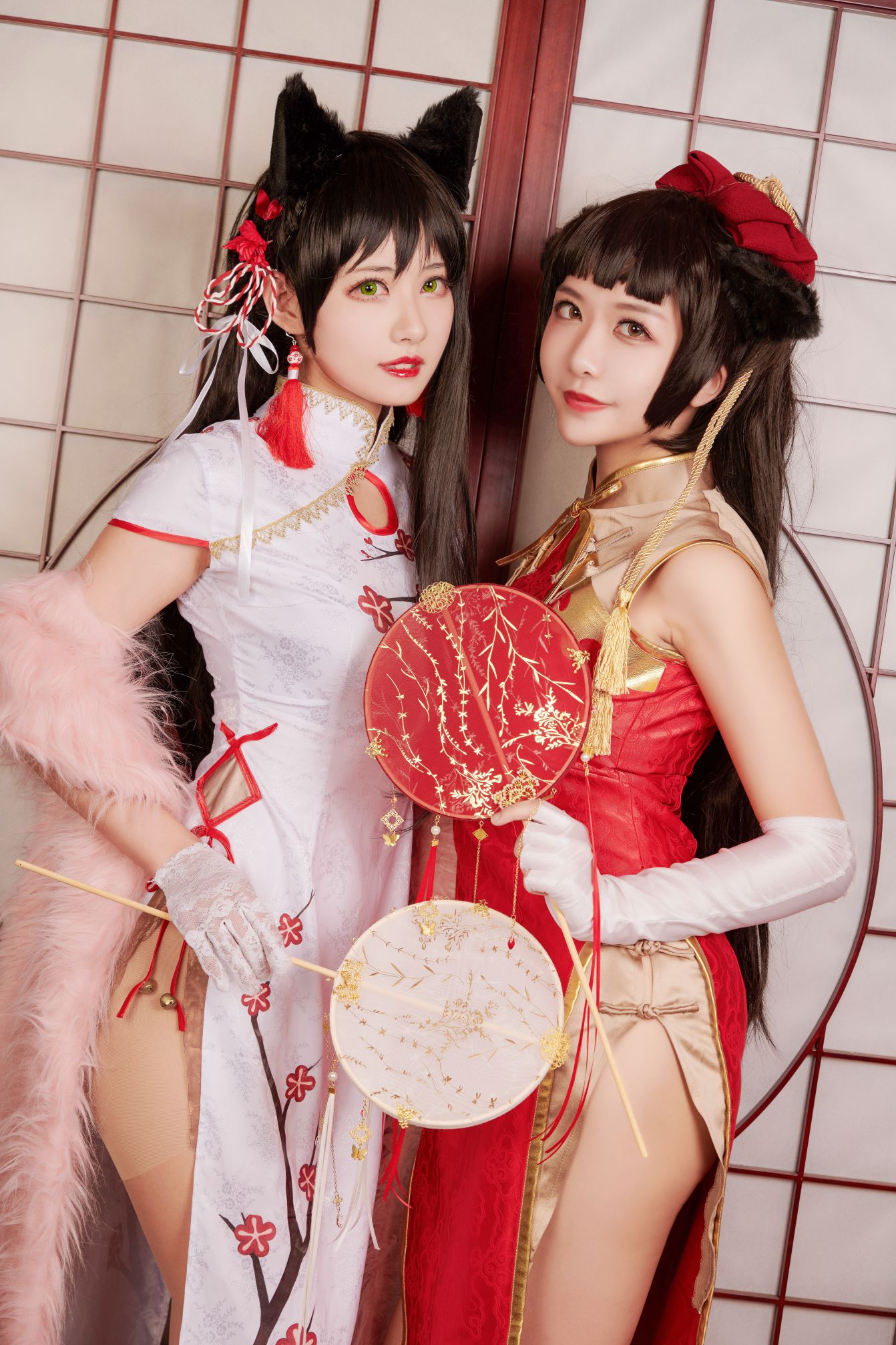 [源纱希喵喵喵] - 源纱希喵喵喵&Meiyi_烛墨 犬獒旗袍 [157 MB] - 图片5