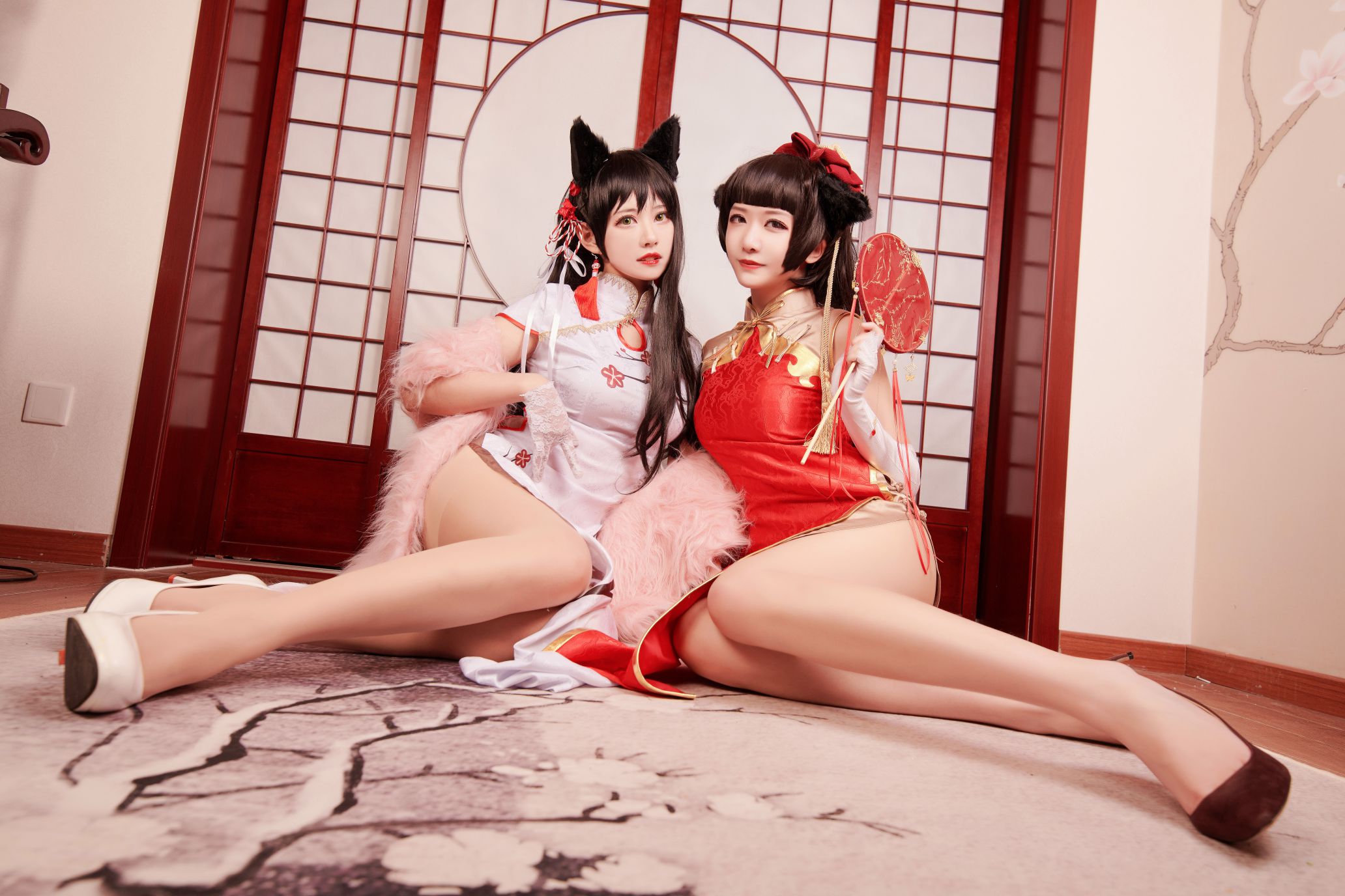 [源纱希喵喵喵] - 源纱希喵喵喵&Meiyi_烛墨 犬獒旗袍 [157 MB] - 图片7
