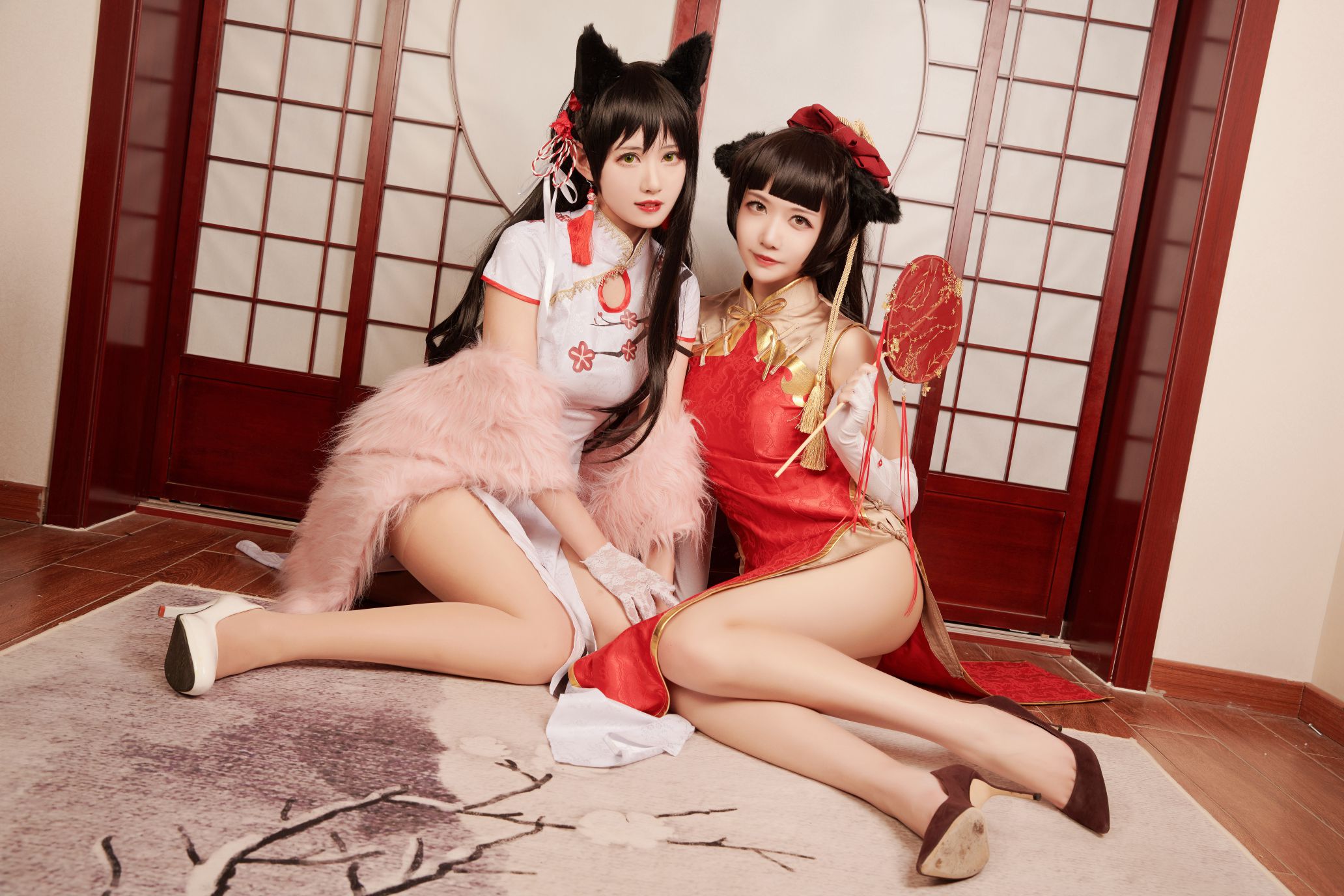 [源纱希喵喵喵] - 源纱希喵喵喵&Meiyi_烛墨 犬獒旗袍 [157 MB] - 图片8