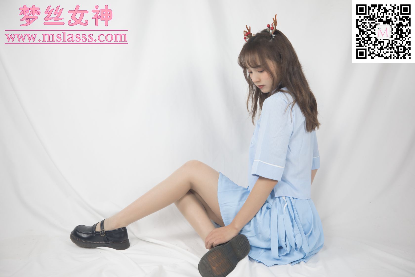[MSLASS梦丝女神] - 玥玥 蓝色古装仙女颜值 [1.08 GB] - 图片2