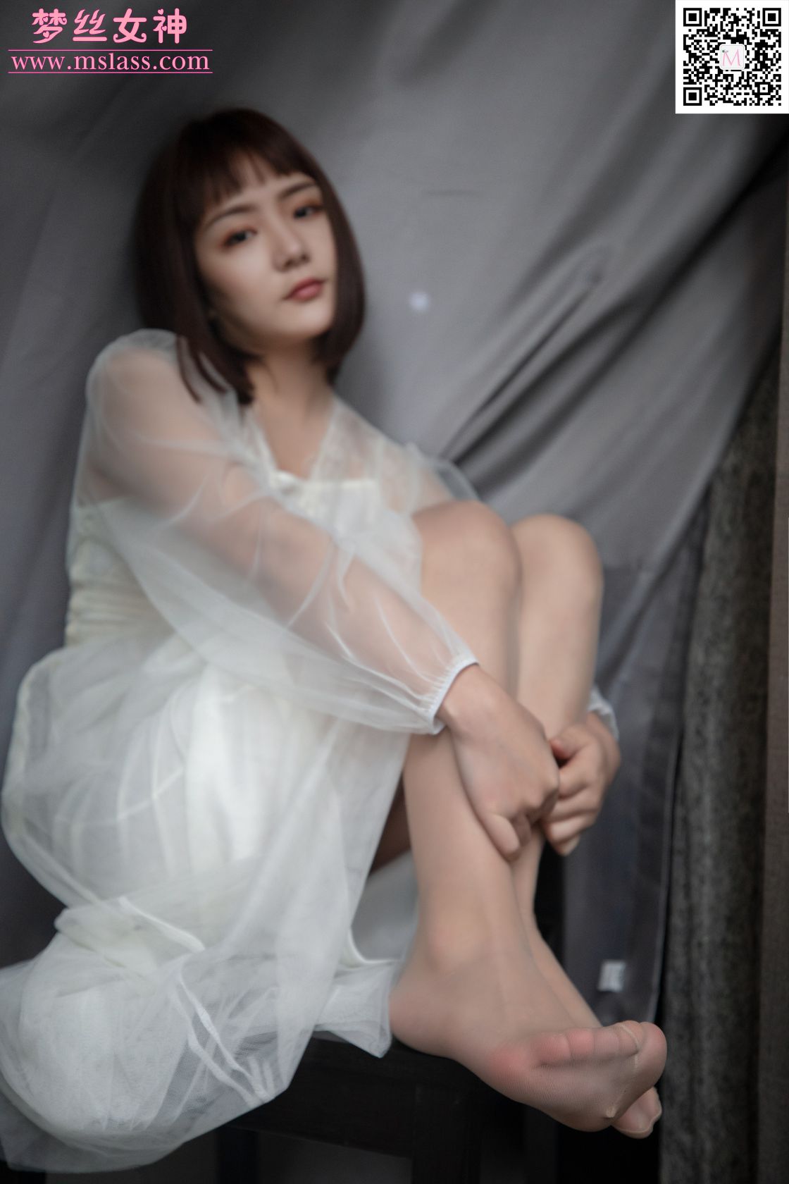 [MSLASS梦丝女神] - 莎莎 透明白纱裙 [598 MB] - 图片7