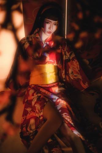 004 虫皿虫皿 日式和服武士艺伎 [18P265MB] - 图片5