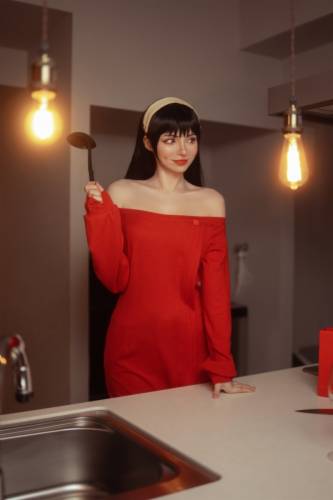 027 Peach milky Yor Forger Red Sweater [39P119.6M] - 图片4