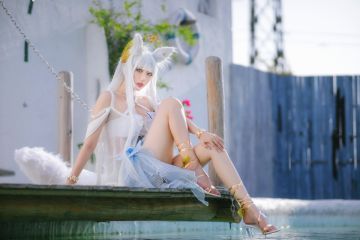 动漫博主@周叽是可爱兔兔 白金泳装 [23P339MB] - 图片5